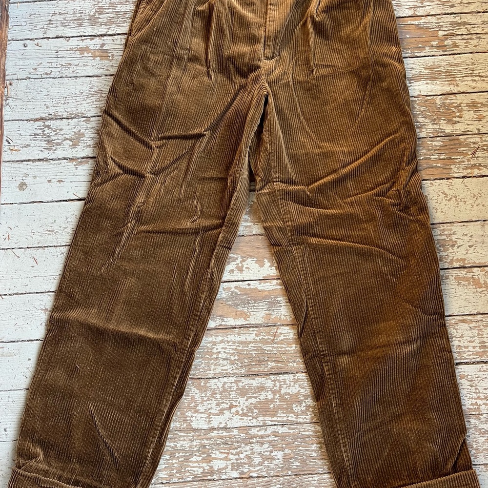 Banana Republic Pants 36 Long Brown Corduroy Pants Flap pockets Y2K - Picture 2 of 5